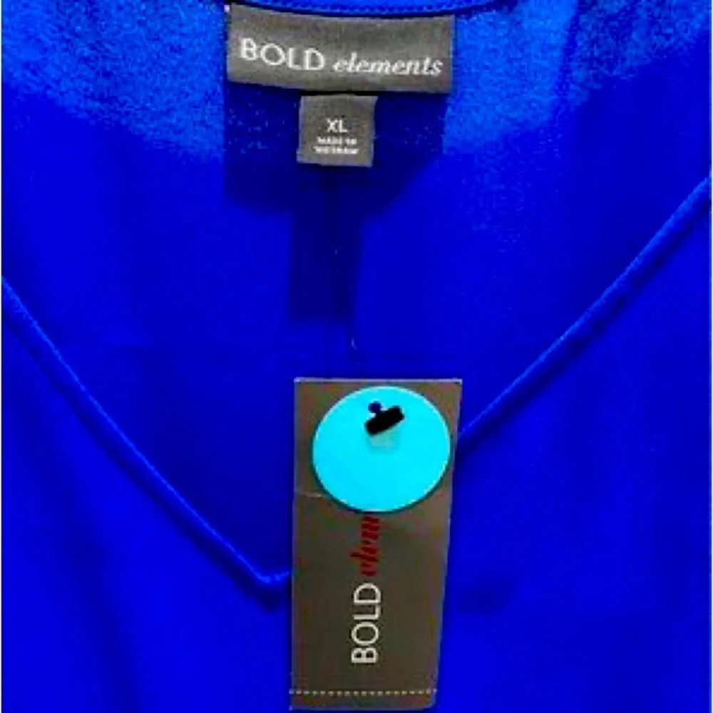 Bold Elements Women’s Royal Blue Romper Lined Cold Shoulder NWT - Picture 2 of 7